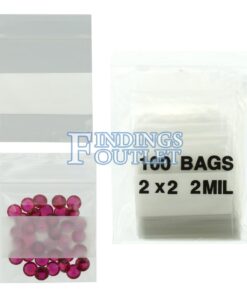2"x2" ZipLock Plastic Bags Reclosable Pack of 100 Poly Baggies w/ Writing Block