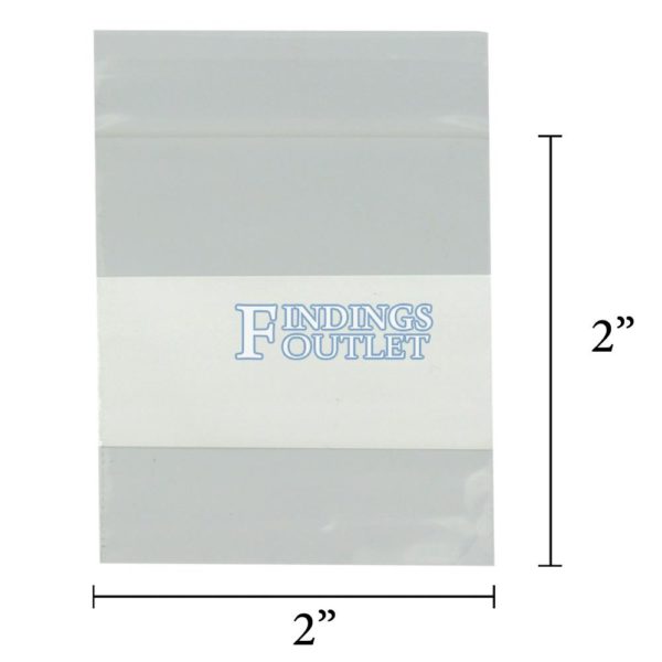 2"x2" ZipLock Plastic Bags Reclosable Pack of 100 Poly Baggies w/ Writing Block - Image 7
