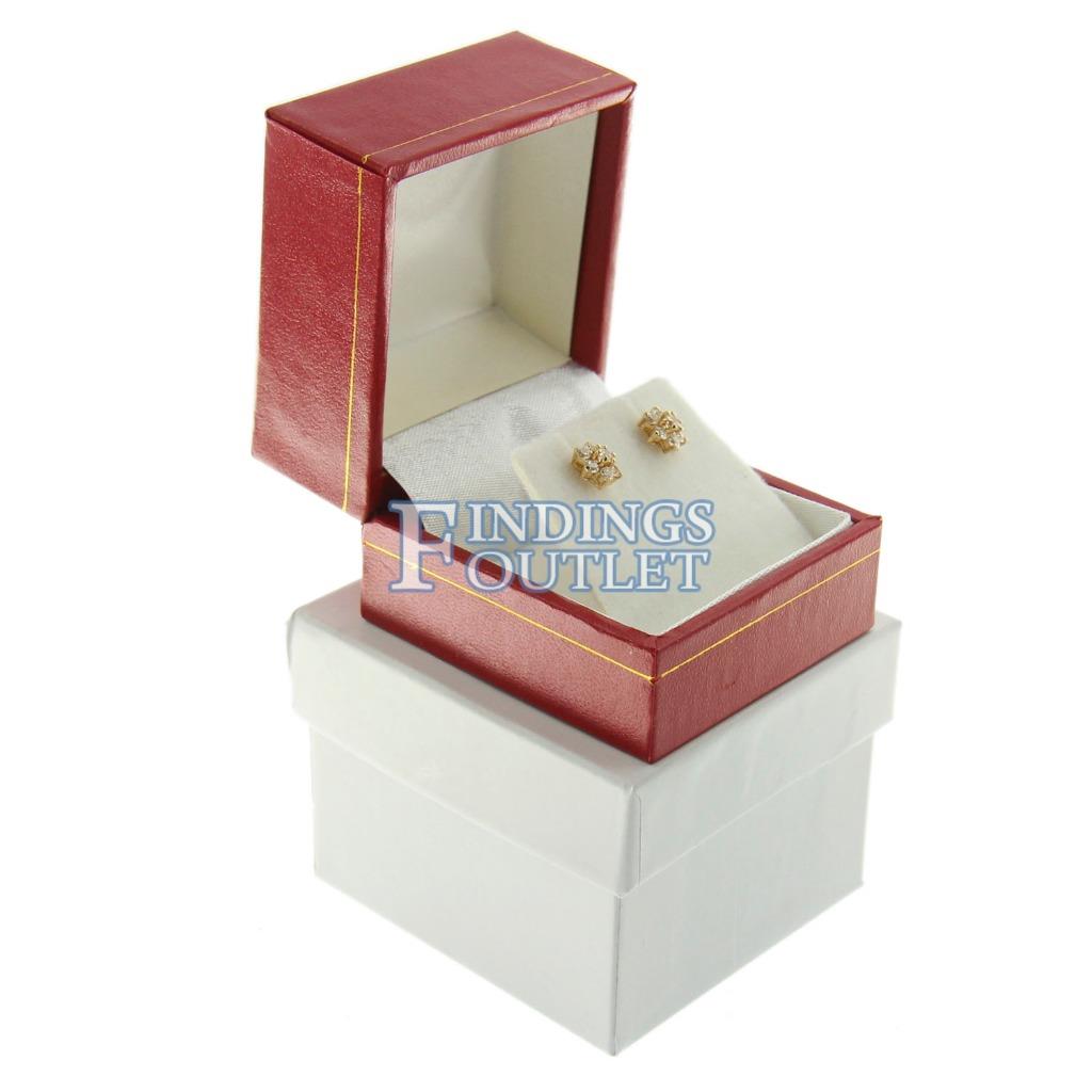Leatherette Earring stud Box Green 10 Stud Earring Boxes Wholesale price. 