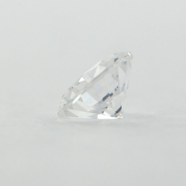 Loose Round Cut Clear CZ Gemstone Cubic Zirconia April Birthstone Side