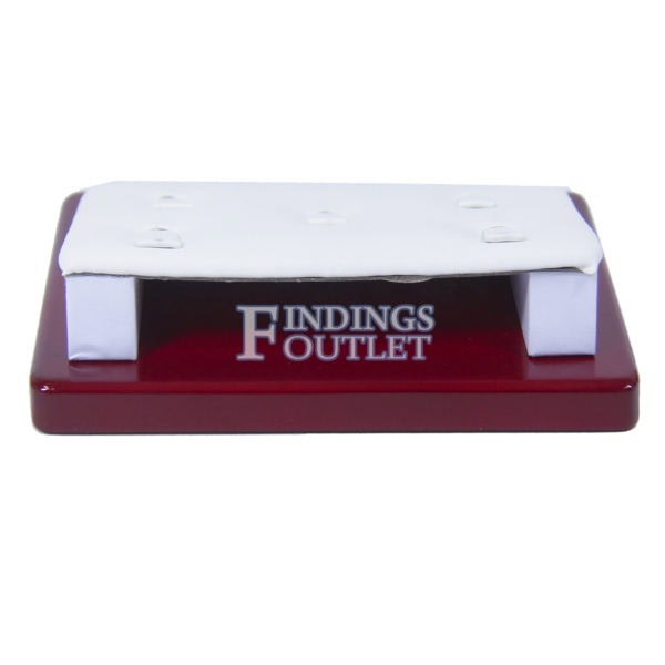 Rosewood White Faux Leather 5 Ring Jewelry Display Holder Showcase Tray Stand - Image 3