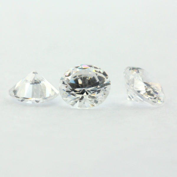 Loose Round Cut Clear CZ Gemstone Cubic Zirconia April Birthstone Group