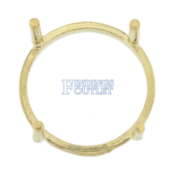 14K Yellow Gold Round Low Base Head Setting Mounting 4 Prong 0.03ct - 9.00ct - Image 3