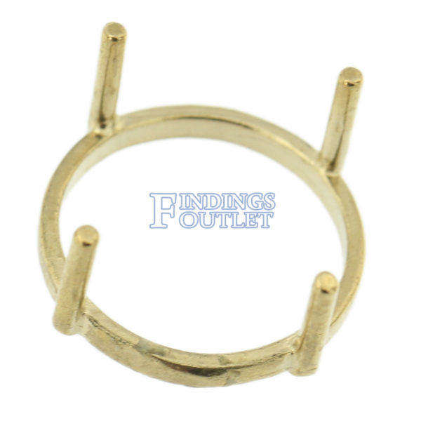 14K Yellow Gold Round Low Base Head Setting Mounting 4 Prong 0.03ct - 9.00ct - Image 4