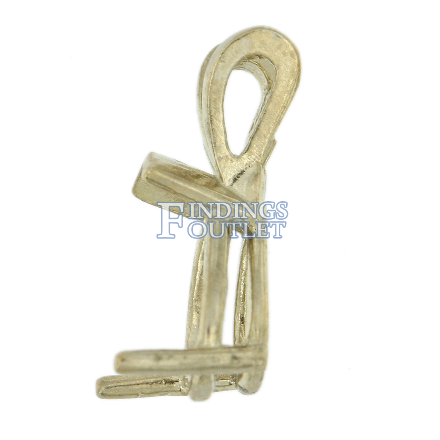 thumbnail image 2 of 14k Yellow Gold Round Pendant Setting – Rabbit Ear Bail – Fits 0.05ct To 5.00ct Stones 2 of 5