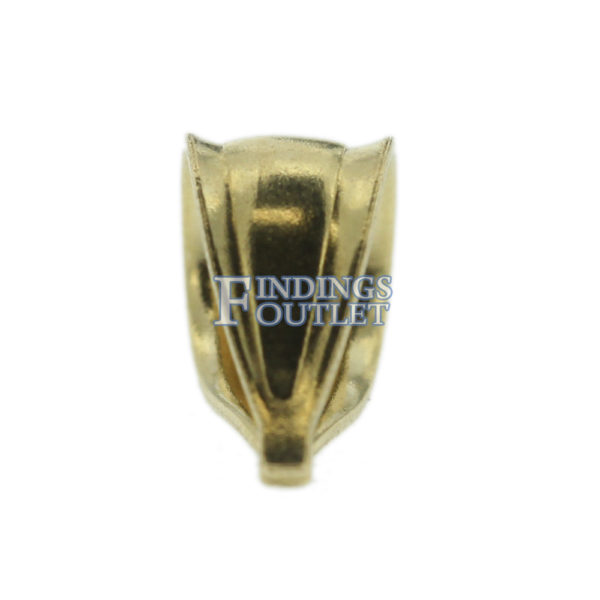 14k Yellow Gold Tapered Pendant Bail Jewelry Findings For Chain Necklace - Image 3