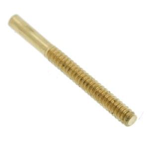 14K Yellow Gold Solid Threaded Screw Earring Post 18 Gauge Thick 0.375" Long USA