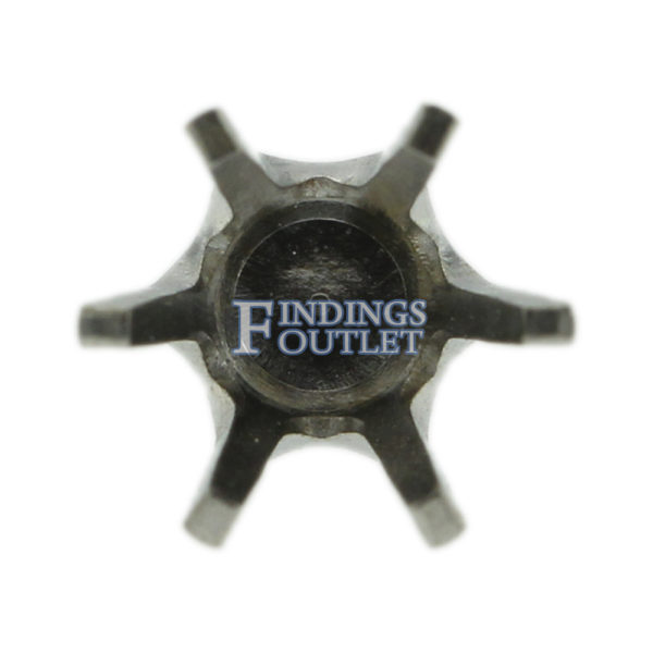 14k White Gold Round Stud Earring Mounting Setting Push Back Post 6 Prong - Image 3