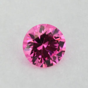 Loose Round Cut Pink CZ Gemstone Cubic Zirconia October Birthstone Front