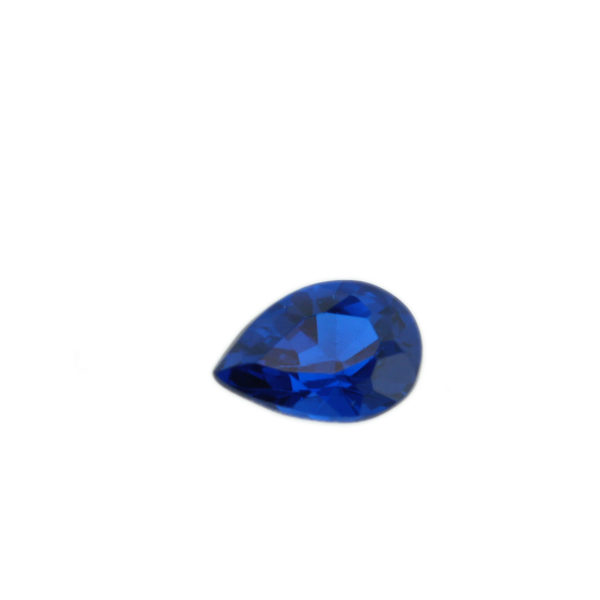 Loose Pear Shape Sapphire CZ Gemstone Cubic Zirconia September Birthstone Front