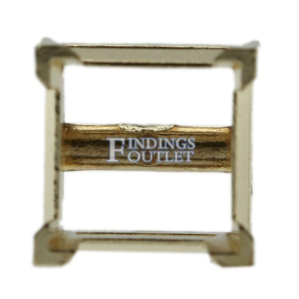14k Yellow Gold V-End Princess Cut Stud Earring Mounting Setting Screw Back Post - Image 3
