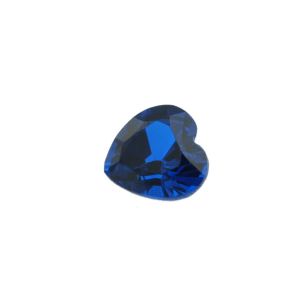 Loose Heart Shape Sapphire CZ Gemstone Cubic Zirconia September Birthstone Front