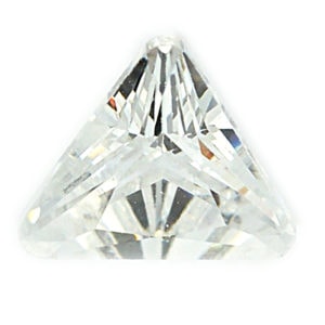Loose Triangle Cut Clear CZ Gemstone Cubic Zirconia April Birthstone