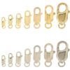 10k White And Yellow Gold Lobster Claw Clasp Bracelet Chain Replacement Lock 417