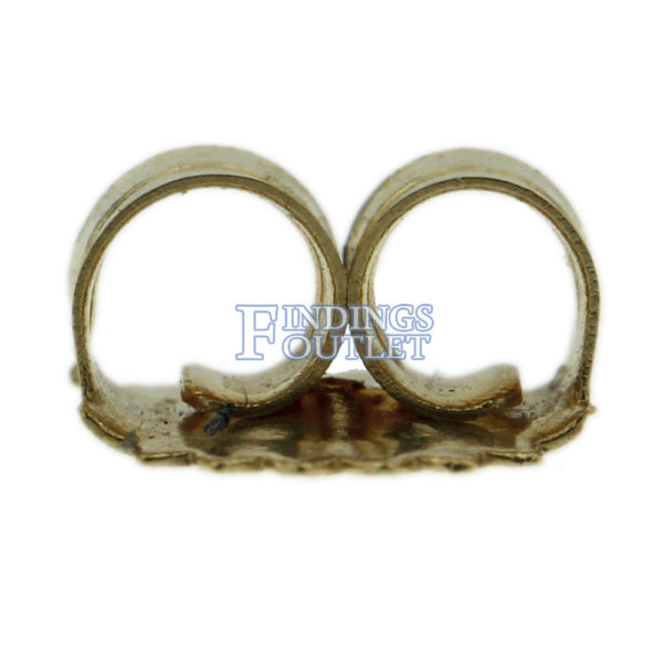 14K Solid Yellow Gold Replacement Single Friction Push Back for Stud Earrings - Image 4