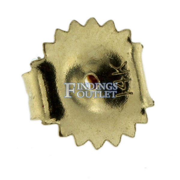 14K Solid Yellow Gold Replacement Single Friction Push Back for Stud Earrings - Image 5