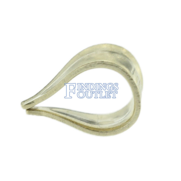 14k White Gold Tapered Pendant Bail Jewelry Findings For Chain Necklace - Image 4