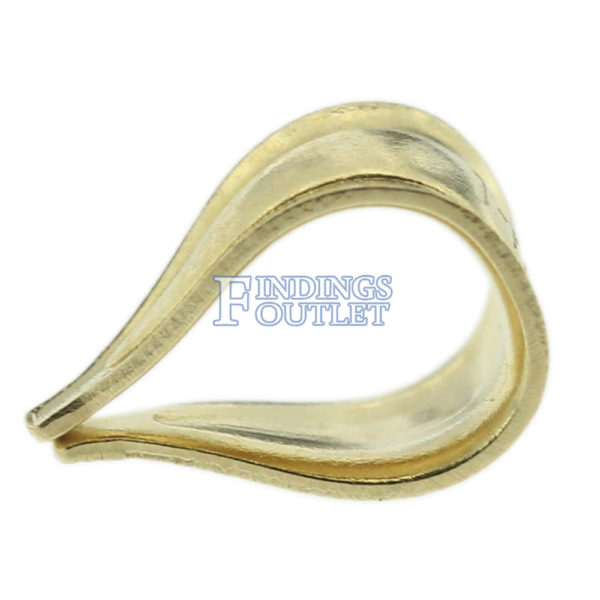 14k Yellow Gold Tapered Pendant Bail Jewelry Findings For Chain Necklace - Image 4