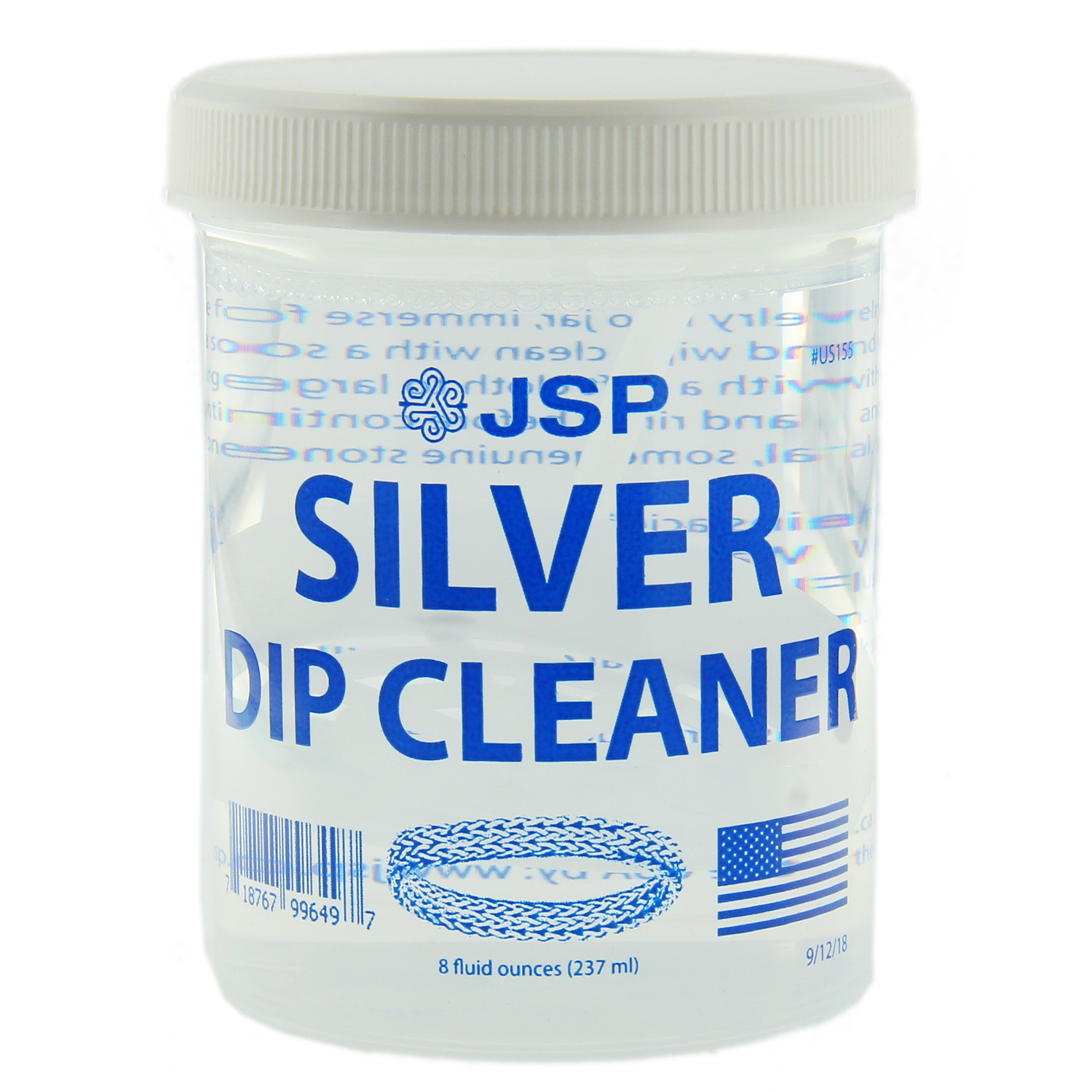 Silver dip cleaner 8oz (237ml). (SKU# JTUSS). Sold individually