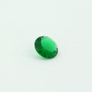 Loose Round Cut Emerald CZ Gemstone Cubic Zirconia May Birthstone Side