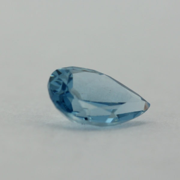 Loose Pear Shape Aquamarine CZ Gemstone Cubic Zirconia March Birthstone Angle