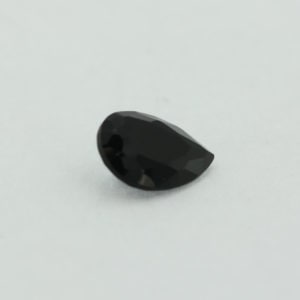Loose Pear Shape Black Onyx CZ Gemstone Faceted Cubic Zirconia Side
