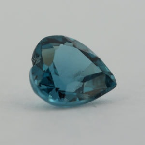 Loose Heart Shape Blue Zircon CZ Gemstone Cubic Zirconia December Birthstone Side