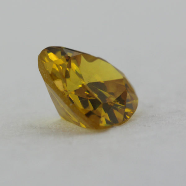 Loose Heart Shape Citrine CZ Gemstone Cubic Zirconia November Birthstone Side