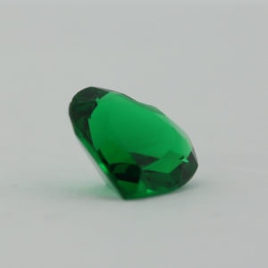 Loose Heart Shape Emerald CZ Gemstone Cubic Zirconia May Birthstone Side