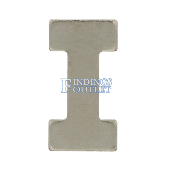 14k White or Yellow Gold "I" Block Initial Letter Nameplate Personalized Jewelry - Image 4