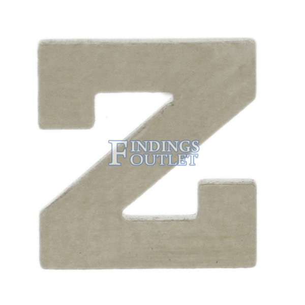14k White or Yellow Gold "Z" Block Initial Letter Nameplate Personalized Jewelry - Image 4
