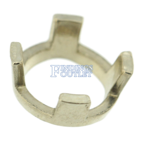 14K White Gold Round Low Base Head Setting Mounting 4 Prong - Image 4