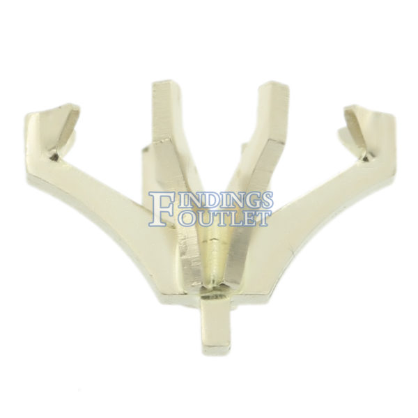 14K White Gold V-End Marquise 6 Prong Peg Head Setting Standard For Center Stone - Image 4