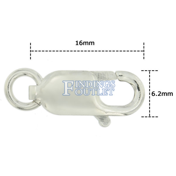 Sterling Silver 925 Lobster Clasp Bracelet Chain Replacement Lock 16x6.2mm - Image 3