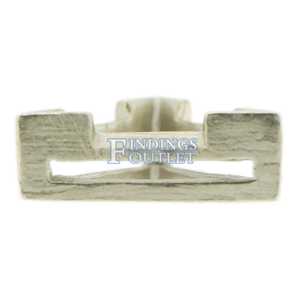 14K White Gold Triangle Wire Basket Setting Mounting V-Ends 3 Prong - Image 5