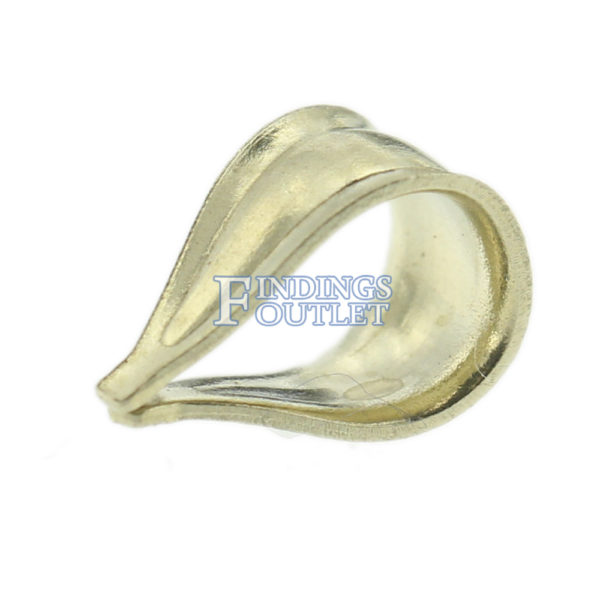 14k White Gold Tapered Pendant Bail Jewelry Findings For Chain Necklace - Image 5