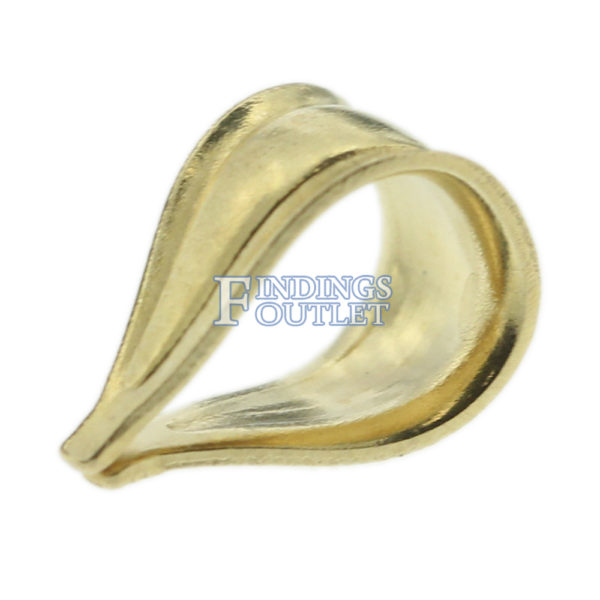 14k Yellow Gold Tapered Pendant Bail Jewelry Findings For Chain Necklace - Image 5