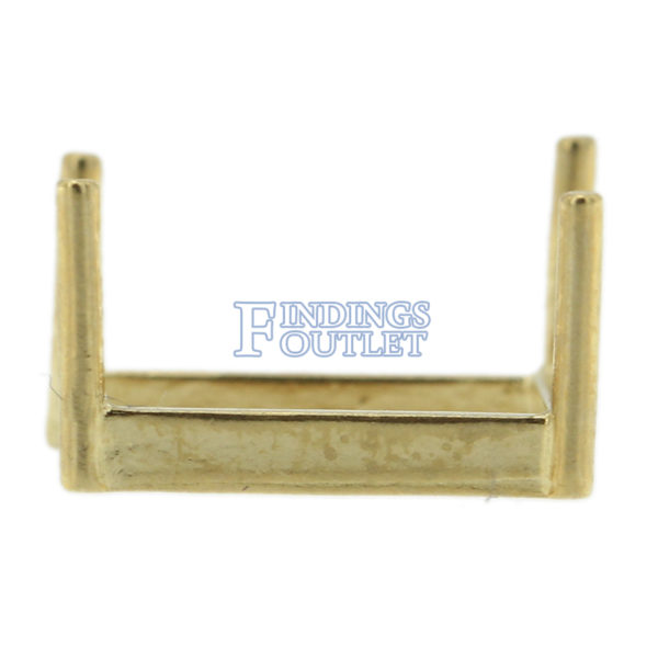 14K Yellow Gold Emerald Low Base Head Setting Mounting 4 Prong - Image 5