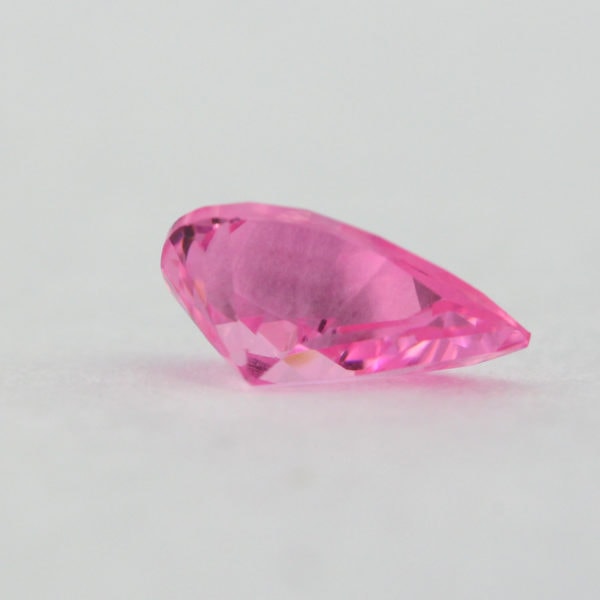Loose Pear Shape Pink CZ Gemstone Cubic Zirconia October Birthstone Back