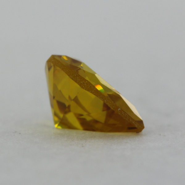 Loose Heart Shape Citrine CZ Gemstone Cubic Zirconia November Birthstone Back