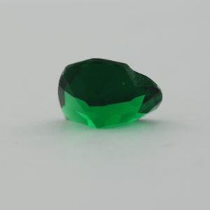 Loose Heart Shape Emerald CZ Gemstone Cubic Zirconia May Birthstone Back