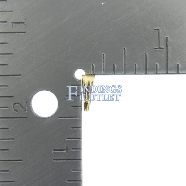 14k Yellow Gold Tapered Pendant Bail Jewelry Findings For Chain Necklace - Image 6