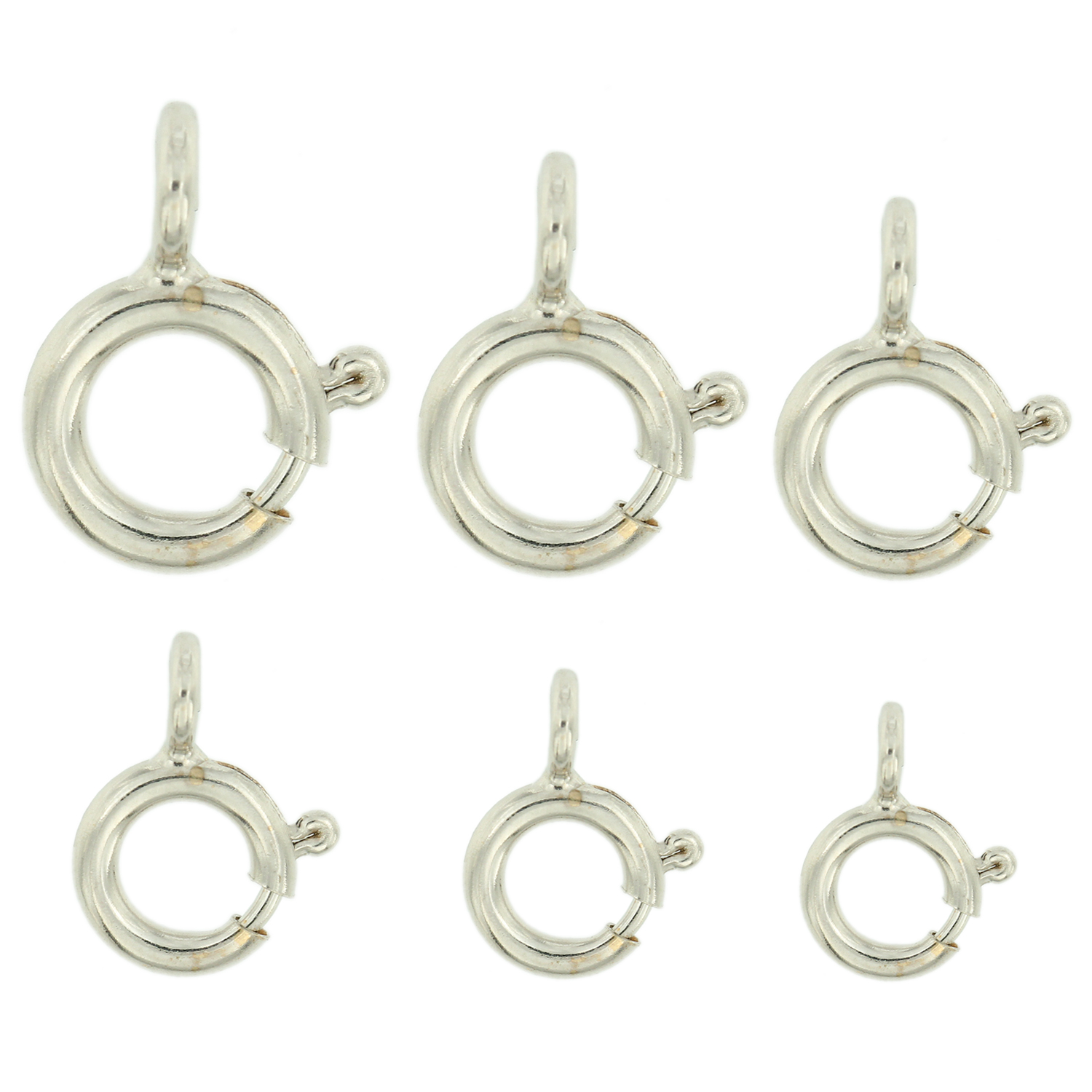 925 Sterling Silver Jump Rings, Open Snap Close Rings, 4.5 mm 5 mm or 6 mm