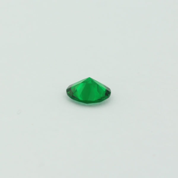 Loose Round Cut Emerald CZ Gemstone Cubic Zirconia May Birthstone Down