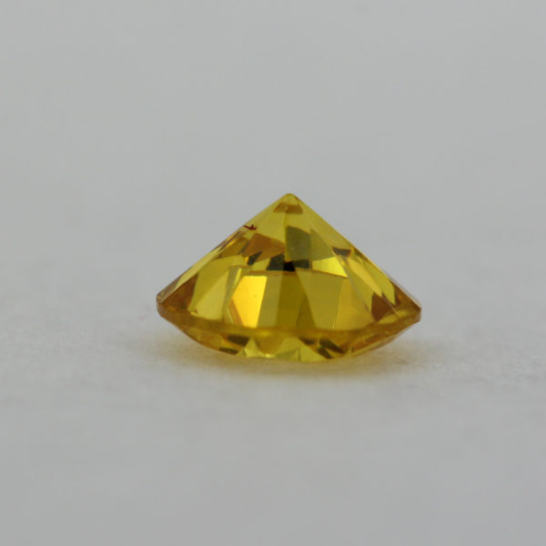 Loose Round Cut Citrine CZ Gemstone Cubic Zirconia November Birthstone Down