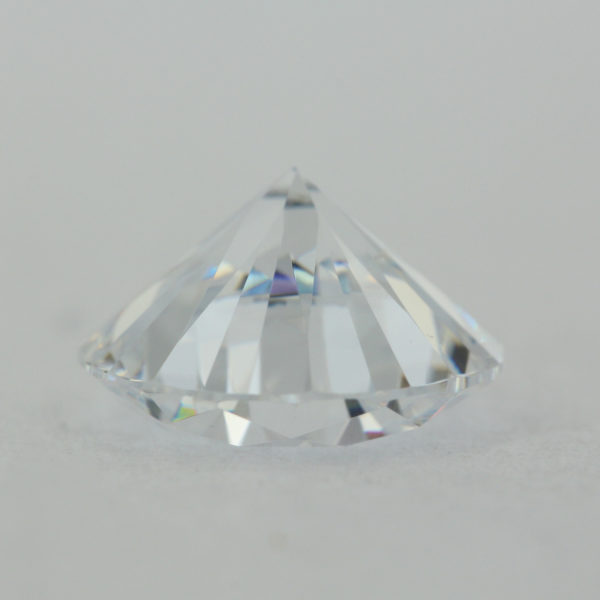 Loose Round Cut White CZ Gemstone Cubic Zirconia April Birthstone Down