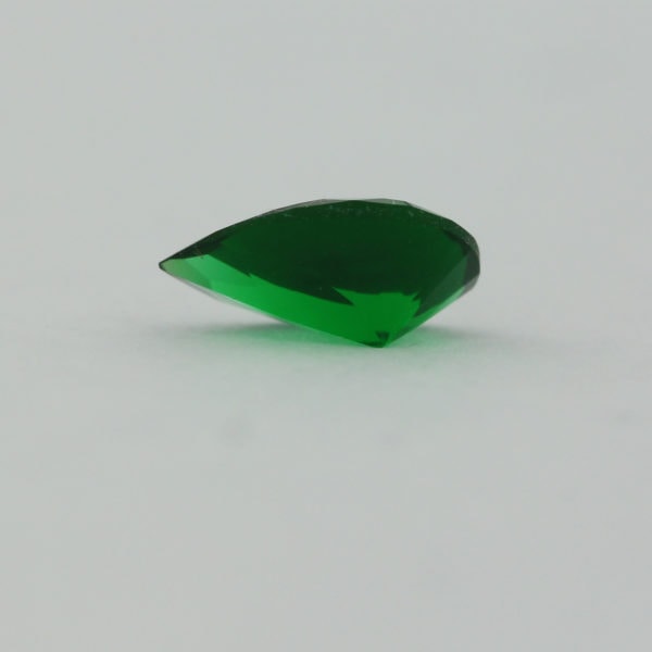 Loose Pear Shape Emerald CZ Gemstone Cubic Zirconia May Birthstone Back