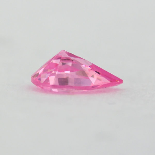 Loose Pear Shape Pink CZ Gemstone Cubic Zirconia October Birthstone Down
