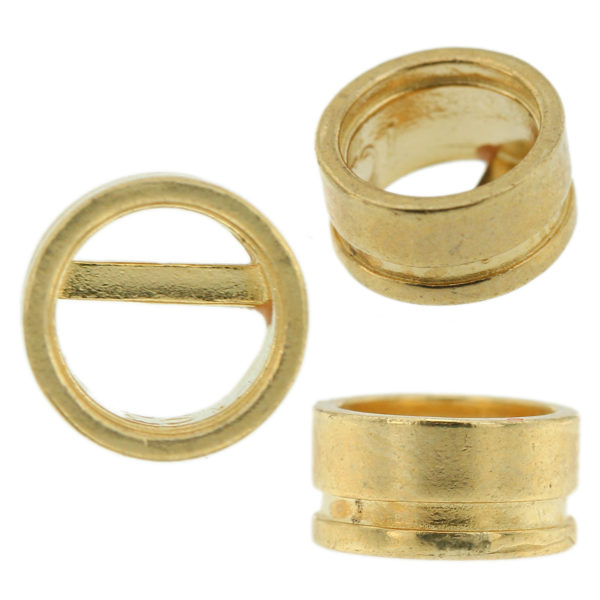 14K Yellow Gold Round Cut Bezel Head Setting Mounting