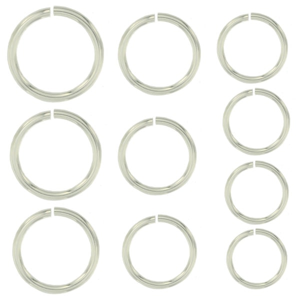 Sterling Silver 925 Jump Ring Round Open 21 Gauge Chain End 1 Piece 2.8mm - 8mm